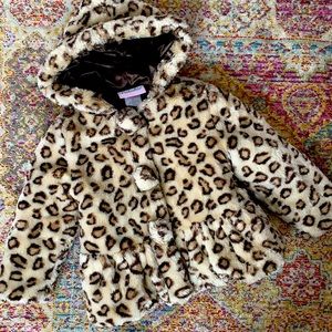 Leopard print winter coat